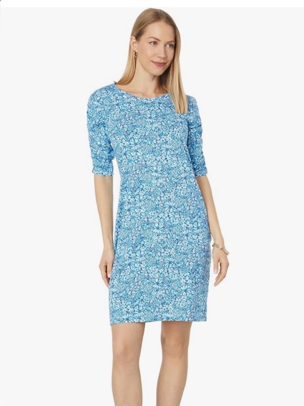 Lilly Pulitzer Belden Dress in Cumulus Blue Blooming Together sz XL